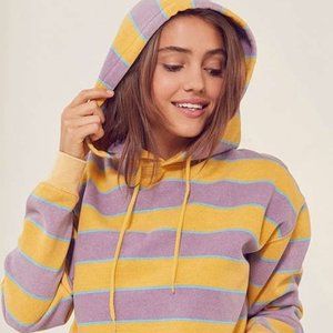 Urban Outfitters Striped Cropped Hoodie